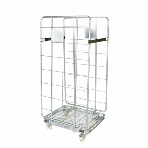 Roll-conteneur multiusage - SAS DUPLEIX - en maille métallique / 2 panneaux / modulable