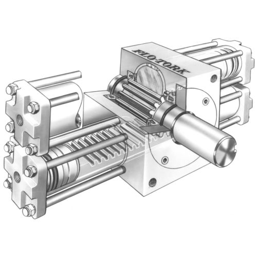 Actionneur hydraulique - Moog Flo-Tork - rotatif / à pignon crémaillère / double effet