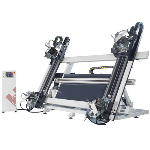 Sertisseuse d'angles pour profilés en aluminium - APEX IV - OZMACHINE - automatique / hydraulique / à 4 têtes