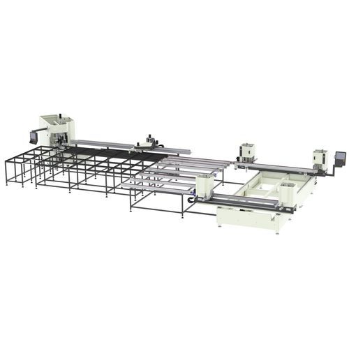 Ligne de soudage et ébavurage contrôlée par PLC - SIRIUS - OZMACHINE - à grande vitesse / de cadre / pour profilés en PVC