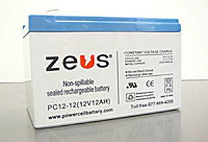 Batterie de bloc - PC12-12F2 - ZEUS Battery Products - 12 V / à électrolyte sec