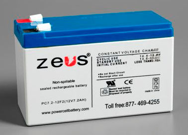 Batterie plomb-acide - PC7.2-12F2  - ZEUS Battery Products - de bloc / 12 V