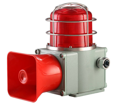 Sirène avec feu à LED - HDSL-135 - MA Safety Signal Co.,Ltd. - à cornet / électronique / pour usage intensif