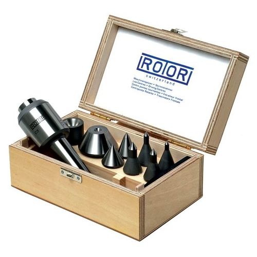 Contre-pointe tournante - Type K - ROTOR TOOL - pour tour / pour rectifieuse / avec indication de pression par anneaux colorés