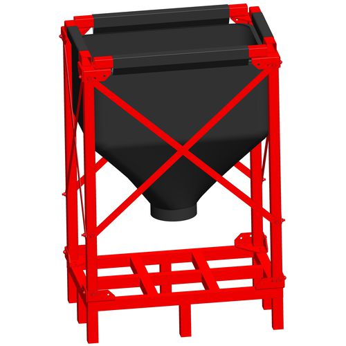Silo à fond conique - SILOTEC - de copeaux / pour matériau de construction / pour bouteilles PET