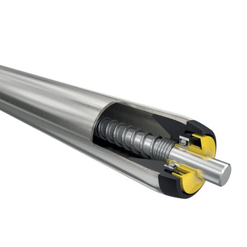 Rouleau de convoyeur libre - 1700 series - Interroll - à entraînement par courroie / en PVC / aluminium