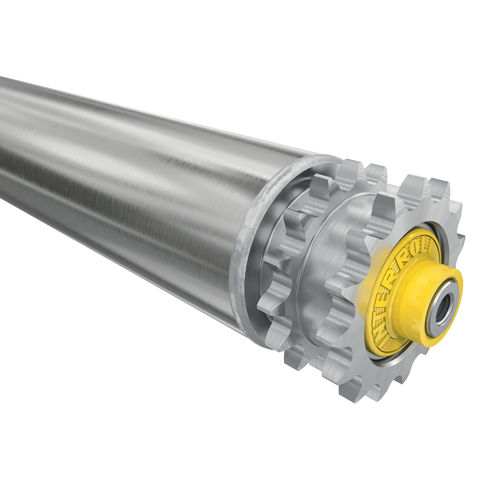Rouleau de manutention à entraînement par chaîne - 3950 series - Interroll - en acier zingué / en acier inoxydable / en polyamide