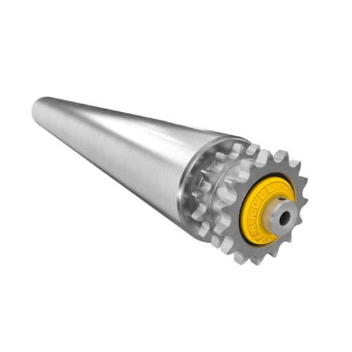 Tambour moteur asynchrone - DP 008 series - Interroll - à entraînement par courroie / pour convoyeur