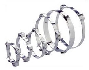 Collier de serrage en acier inoxydable - Mercury Products - à tourillon / à bande / souple