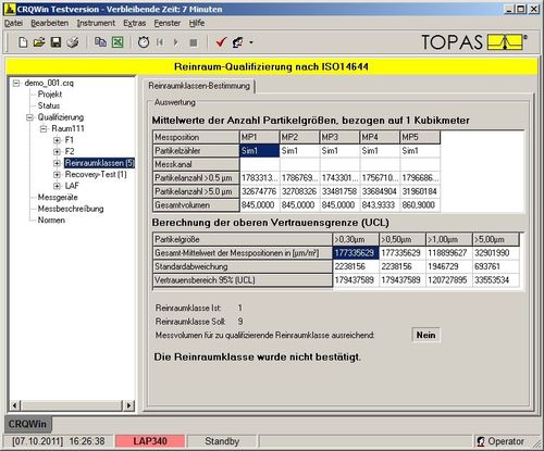 Logiciel de reporting - CRQWin   - Topas GmbH - d'acquisition de données