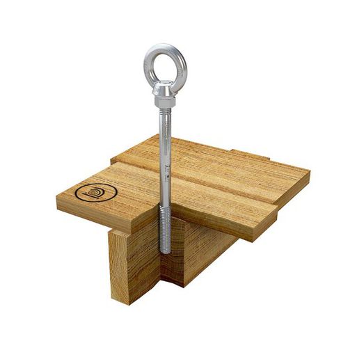 Ancrage antichute en acier inoxydable - ABS-Lock III-H - SafetyConcept s.a. - pour bois