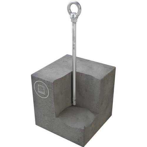 Ancrage antichute en acier inoxydable - ABS-Lock III-BE Pro - SafetyConcept s.a. - pour toiture / à béton