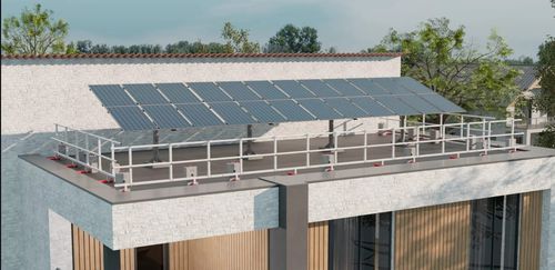 Garde-corps temporaire - Shelter - SafetyConcept s.a. - en aluminium / pour toit plat