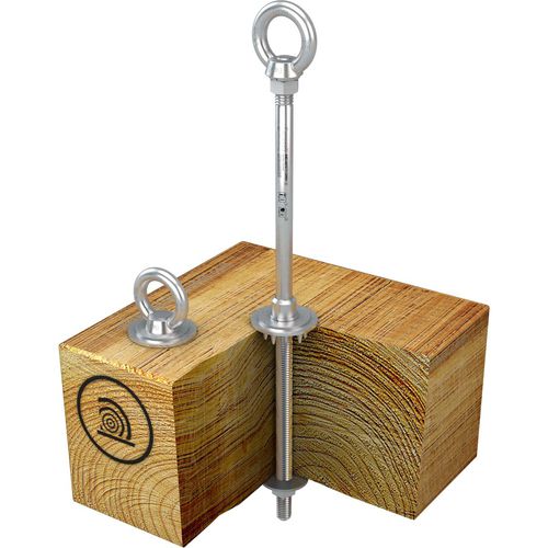 Ancrage antichute en acier inoxydable - ABS-Lock III-HW - SafetyConcept s.a. - pour bois