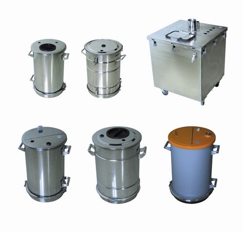 Chariot de manutention - Hopper - Hangzhou color powder coating equipment ltd - en acier inoxydable / pour poudre / de trémie