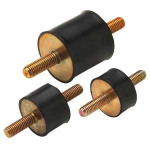 Support antivibratoire cylindrique - V12Z02MMM series - Advanced Antivibration Components - en élastomère / en acier / fileté