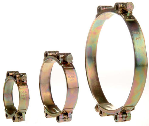 Collier de serrage en acier inoxydable - IDEAL AUTOMOTIVE AND HOSE CLAMPS - à tourillon / double / pour forte charge