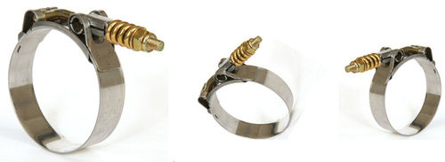 Collier de serrage en acier inoxydable - IDEAL AUTOMOTIVE AND HOSE CLAMPS - à ressort / avec boulon en T
