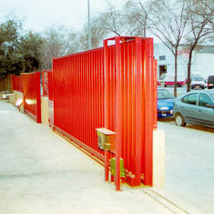 Porte coulissante - VCR series - ALFATECO MADRID S.A. - pour l'extérieur / motorisée