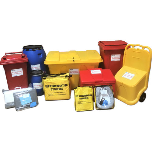 Kit d'urgence anti-pollution d'hydrocarbures - Kit d'intervention d'urgence - DIFOPE - anti-pollution chimique / antipollution universel / sac