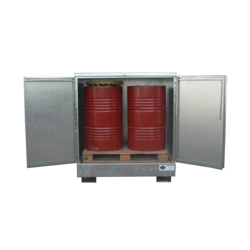 Abri de stockage pour 2 fûts - BRAG 2FCP - DIFOPE - avec bac de rétention