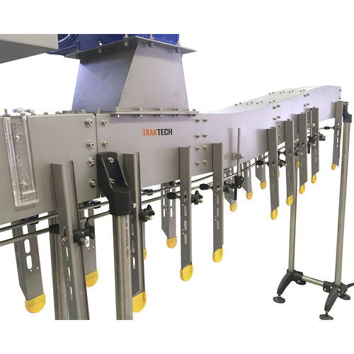 Convoyeur pour bouteilles PET - TRAKTECH - à air / horizontal / courbe