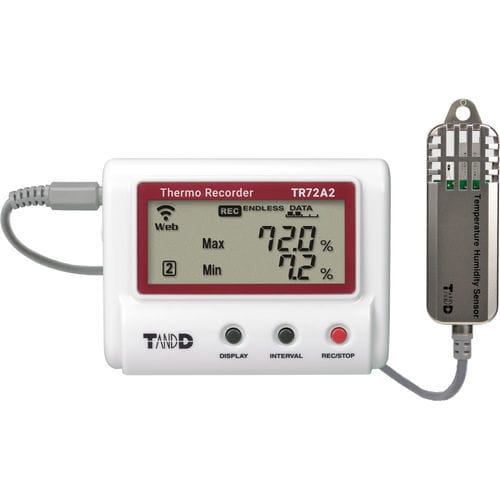 Data logger de température et d'humidité - TR72A2-S - T&D Corporation - USB / bluetooth / avec afficheur LCD