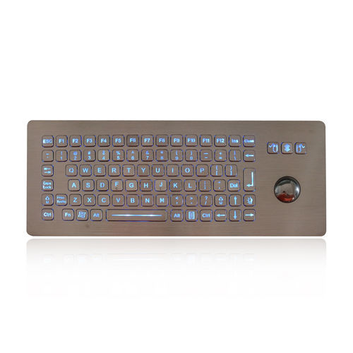 Clavier encastrable - K-TEK-B361-OTB-FN-BL-DWP - Key Technology China Limited - avec touche Fn / 3 touches de souris / 86 touches