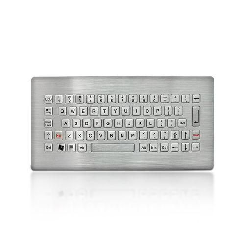 Clavier encastrable - K-TEK-B228-UT-DWP - Key Technology China Limited - 68 touches / pour bornes publiques et terminaux Internet / pour applications industrielles