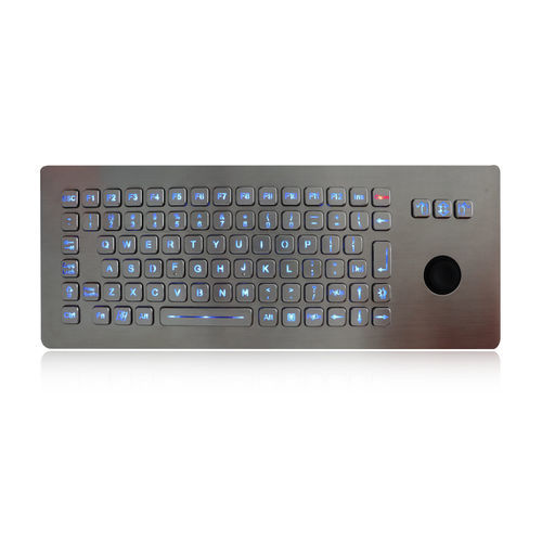 Clavier encastrable - K-TEK-A361-DHP-FN-BL-DWP - Key Technology China Limited - avec touche Fn / 3 touches de souris / 86 touches