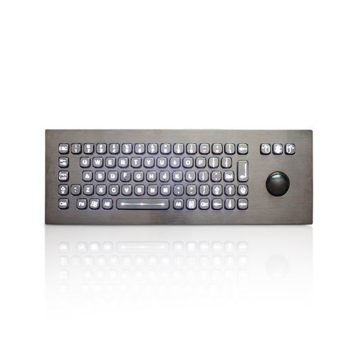 Clavier encastrable - K-TEK-A361-OTB-BL-DWP - Key Technology China Limited - 71 touches / avec trackball / pour usage extérieur