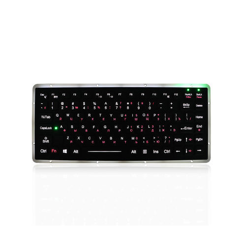 Clavier encastrable - K-TEK-M270-FN-AC-BL-DWP - Key Technology China Limited - avec touche Fn / 86 touches / industriel