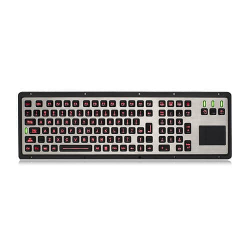 Clavier encastrable - K-TEK-M460TP-KP-FN-BL - Key Technology China Limited - avec touche Fn / 3 touches de souris / 106 touches