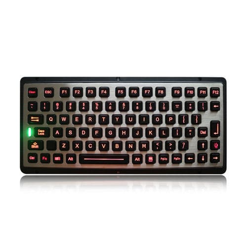 Clavier encastrable - K-TEK-M298-FN-BL - Key Technology China Limited - avec touche Fn / 82 touches / industriel