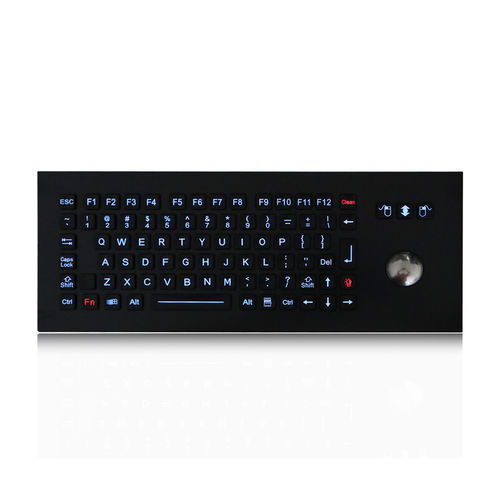 Clavier encastrable - K-TEK-M361-OTB-FN-BL-BT-DWP - Key Technology China Limited - 3 touches de souris / 85 touches / avec trackball