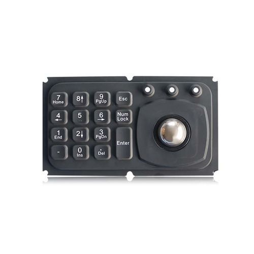 Clavier numérique avec trackball - K-TEK-M130-25-OTB-KP-OEM - Key Technology China Limited - 15-touches / encastrable / en caoutchouc silicone