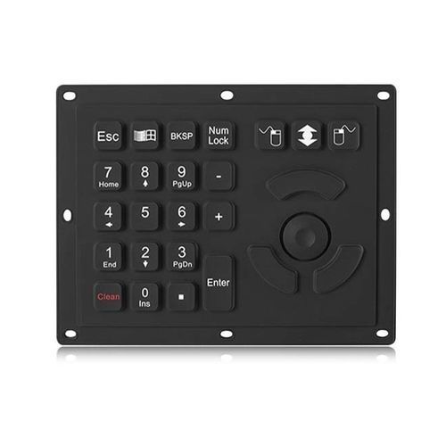Clavier numérique 25 touches - K-TEK-M160HP-KP-IL-SS - Key Technology China Limited - encastrable / en caoutchouc silicone / USB