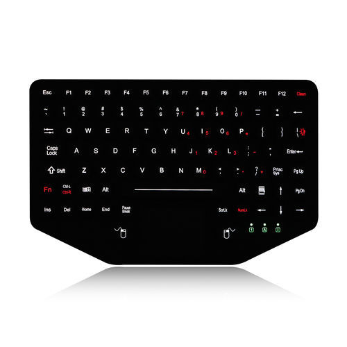 Clavier encastrable - K-TEK-M275TP-FN-BL-NV-EMC-151B - Key Technology China Limited - à touches mécaniques / avec touche Fn / 2 touches de souris