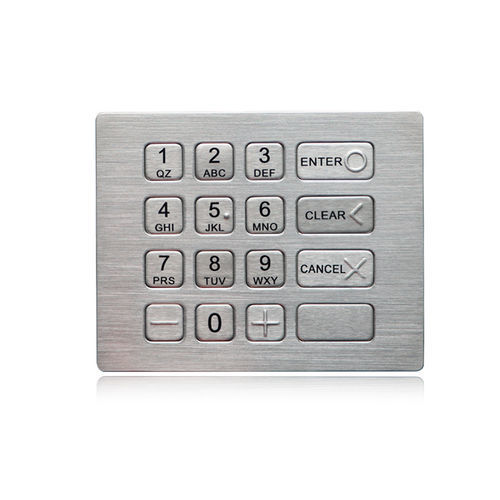 Clavier numérique 16 touches - K-TEK-B120KP-DWP - Key Technology China Limited - encastrable / en acier inoxydable / RS-232