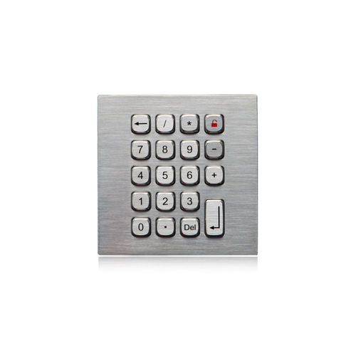Clavier numérique 19 touches - K-TEK-A118KP-DWP - Key Technology China Limited - encastrable / en métal / en acier inoxydable