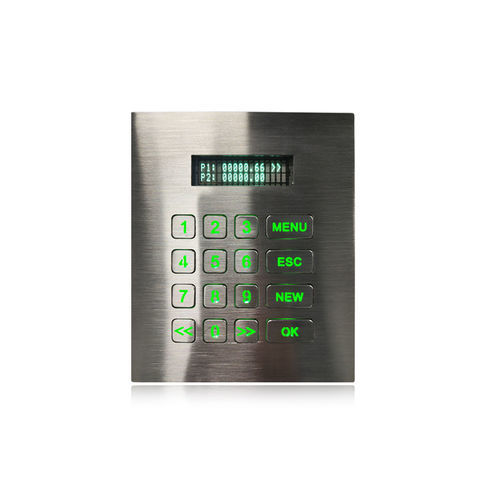 Clavier numérique 16 touches - K-TEK-B134KP-VFD-BL-DWP - Key Technology China Limited - encastrable / en métal / en acier inoxydable