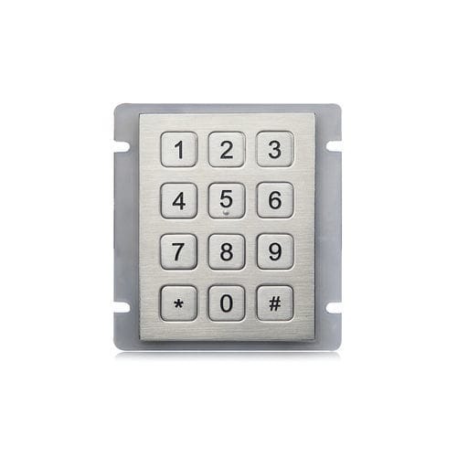 Clavier numérique 12 touches - K-TEK-A68KP-DWP - Key Technology China Limited - encastrable / en inox / RS-232