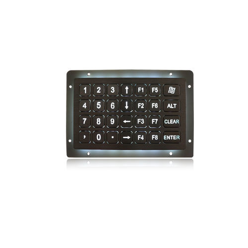 Clavier numérique 28 touches - K-TEK-B138KP-28-BL-DWP - Key Technology China Limited - encastrable / en inox / RS-232
