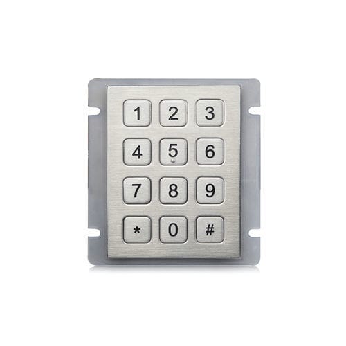 Clavier numérique 12 touches - K-TEK-B68KP-DWP - Key Technology China Limited - encastrable / en métal / en acier inoxydable