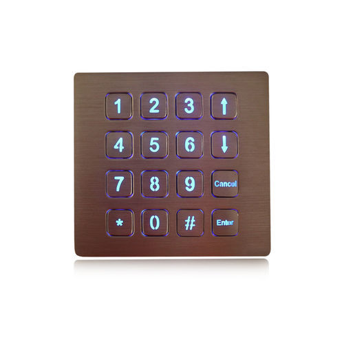 Clavier numérique 16 touches - K-TEK-B86KP-AC-BL-DWP - Key Technology China Limited - encastrable / en métal / antivandalisme