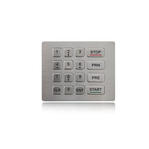 Clavier numérique 16 touches -  K-TEK-B120KP-AC-DWP - Key Technology China Limited - encastrable / en acier inoxydable / IP65