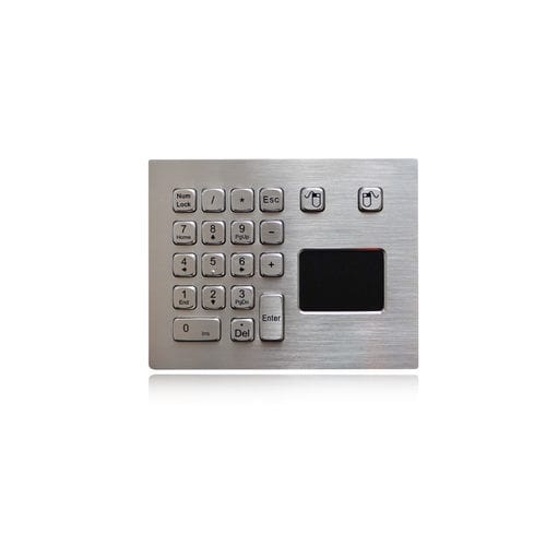Clavier numérique 18-touches - K-TEK-A160TP-KP - Key Technology China Limited - 2 touches de souris / encastrable / en inox brossé
