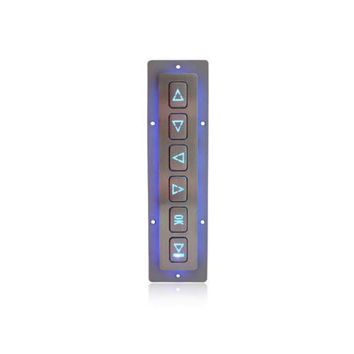 Clavier numérique 6 touches - K-TEK-B160FK-6-AC-BL-DWP - Key Technology China Limited - encastrable / en métal / IP65