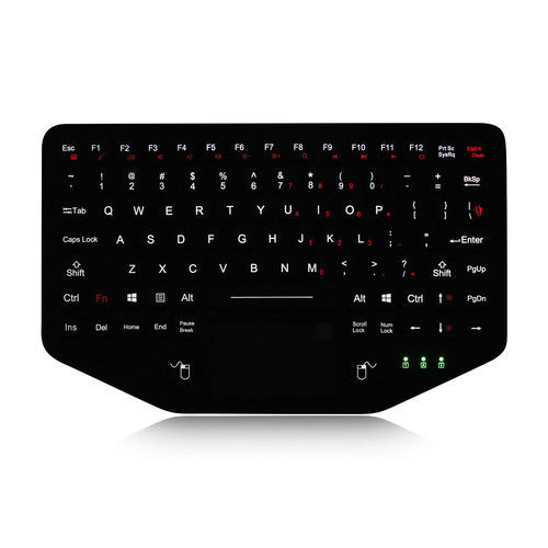 Clavier encastrable - K-TEK-M284TP-FP-FN-BL - Key Technology China Limited - à touches mécaniques / avec touche Fn / 2 touches de souris