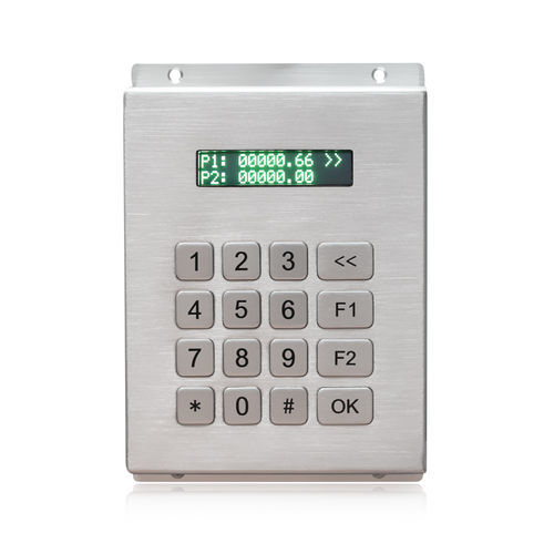 Clavier numérique 16 touches - K-TEK-B116KP-LCD-DT-DWP - Key Technology China Limited - mural / en inox / RS-232